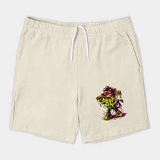 Funky Neon Monkey Dab Dripping Street Graffiti Party Style Shorts
