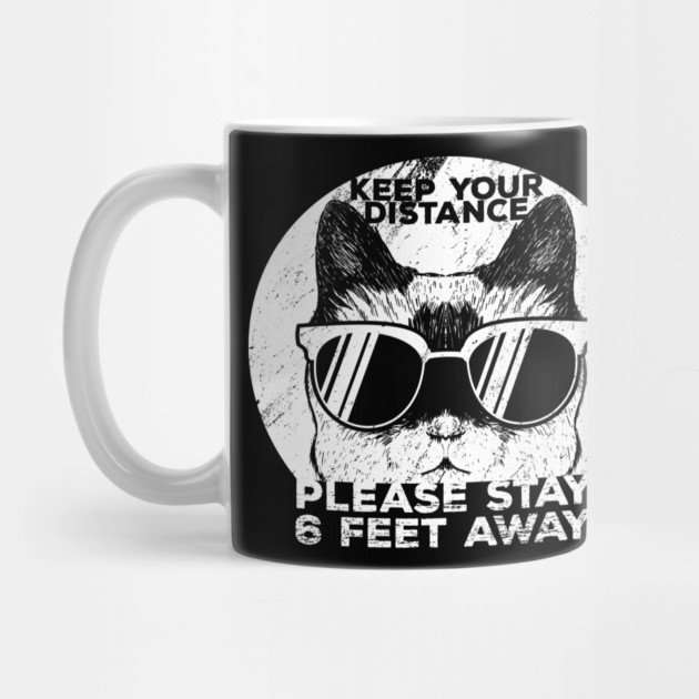 Social Distancing Funny Cat With Sunglasses by creative