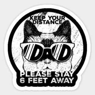 Social Distancing Funny Cat With Sunglasses Magnet