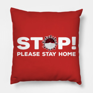 Social Distancing Funny Germ with Mask Pillow