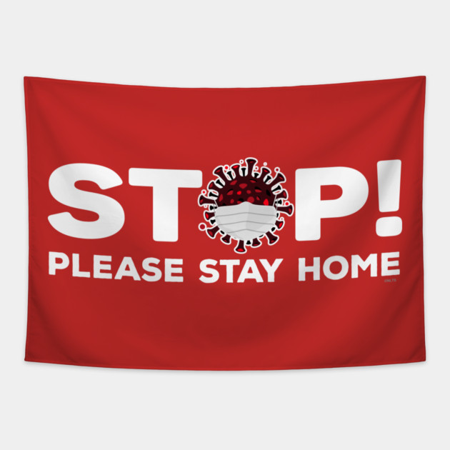 Social Distancing Funny Germ with Mask Tapestry by creative