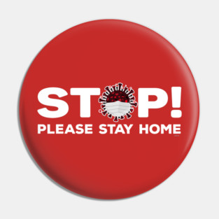 Social Distancing Funny Germ with Mask Pin