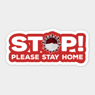 Social Distancing Funny Germ with Mask Sticker