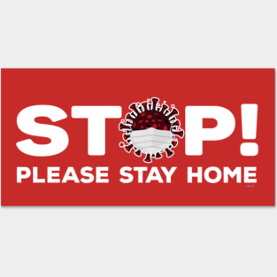 Social Distancing Funny Germ with Mask Posters and Art