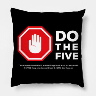 Social Distancing Stop Hand Sign Pillow