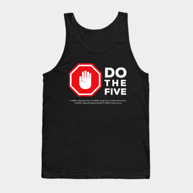 Social Distancing Stop Hand Sign Tank Top by creative