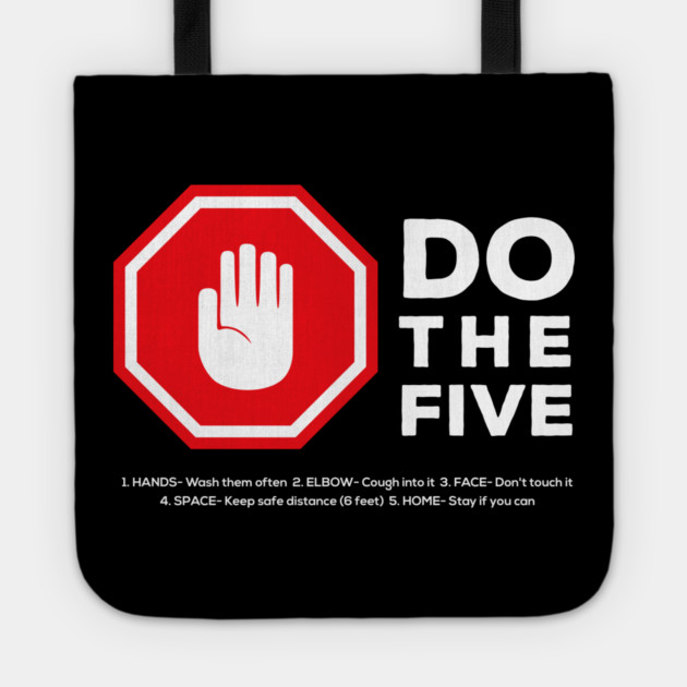 Social Distancing Stop Hand Sign Tote by creative