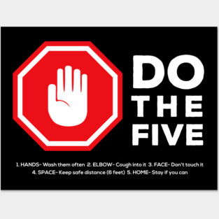 Social Distancing Stop Hand Sign Posters and Art