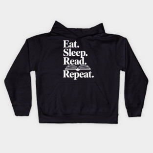Eat. Sleep. Read. Repeat. Kids Hoodie