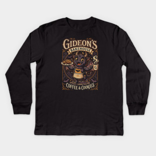 Gideon's Bakehouse Coffee and Cookies Gothic Monster Springs Kids Long Sleeve T-Shirt