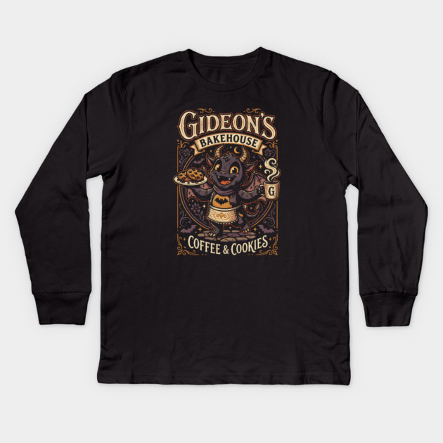Gideon's Bakehouse Coffee and Cookies Gothic Monster Springs Kids Long Sleeve T-Shirt by Joaddo