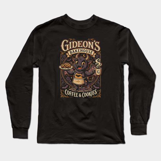 Gideon's Bakehouse Coffee and Cookies Gothic Monster Springs Long Sleeve T-Shirt by Joaddo