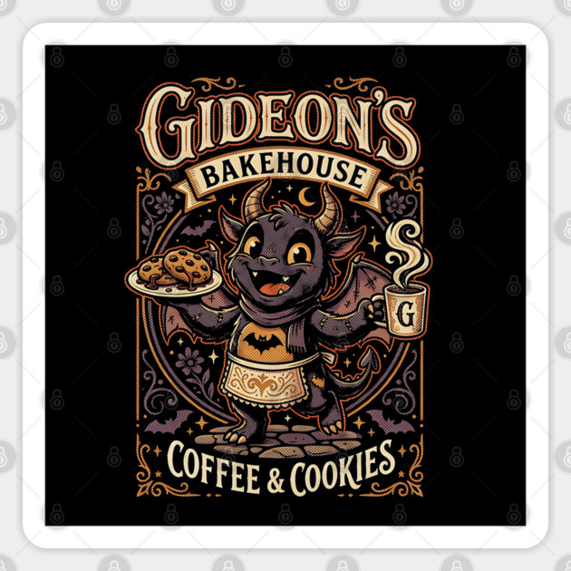 Gideon's Bakehouse Coffee and Cookies Gothic Monster Springs Sticker by Joaddo