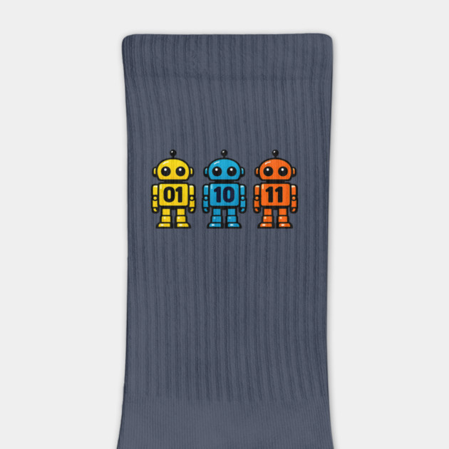 Funny Binary Robot 01 10 11 Coding Geek Humor by shirtlux