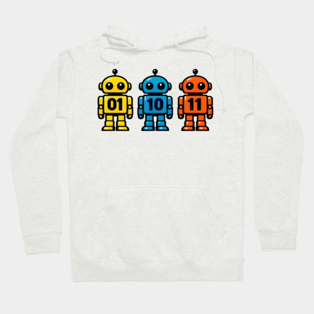 Funny Binary Robot 01 10 11 Coding Geek Humor Hoodie by shirtlux
