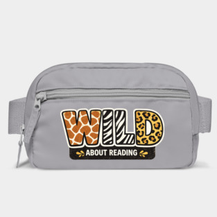 Cute Wild About Reading Animal Pattern Book Lover Bag