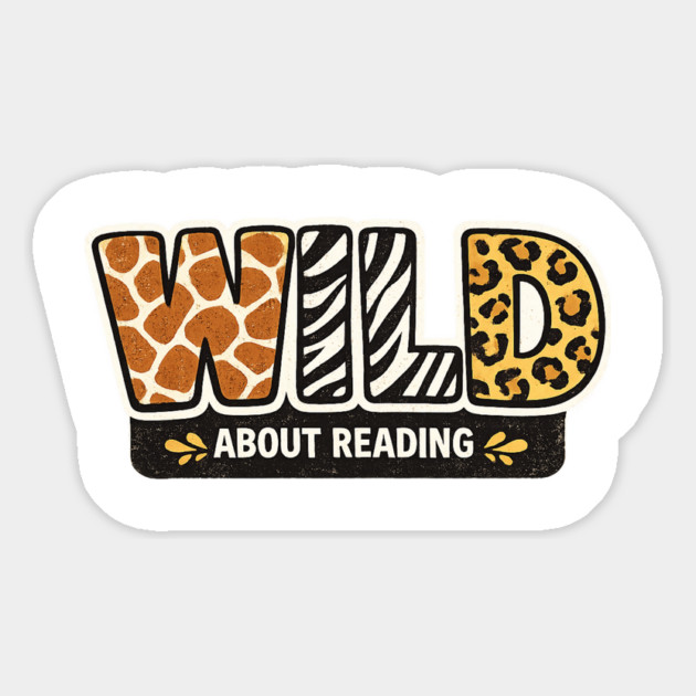 Cute Wild About Reading Animal Pattern Book Lover Magnet by shirtlux