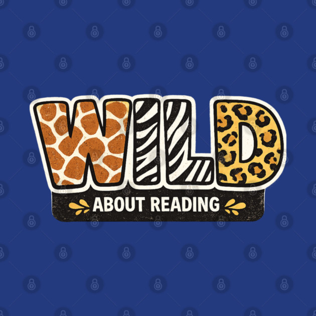 Cute Wild About Reading Animal Pattern Book Lover by shirtlux