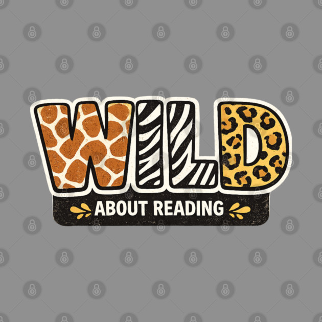 Cute Wild About Reading Animal Pattern Book Lover by shirtlux