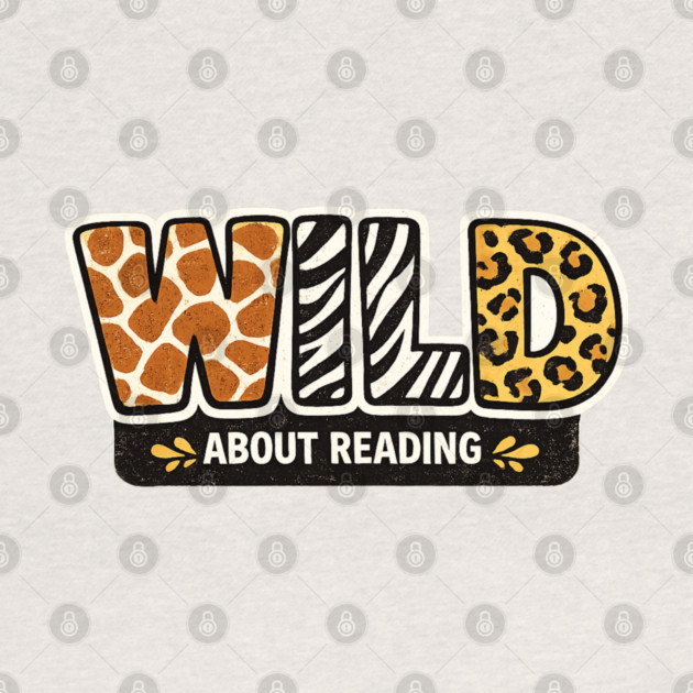 Cute Wild About Reading Animal Pattern Book Lover by shirtlux
