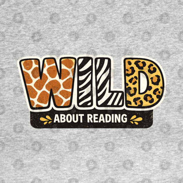 Cute Wild About Reading Animal Pattern Book Lover by shirtlux