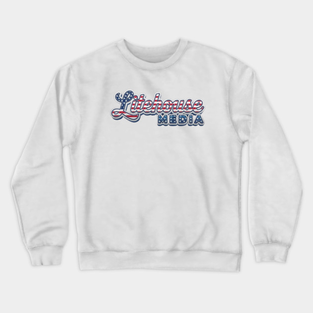 Litehouse Media USA Crewneck Sweatshirt by Litehouse Tees