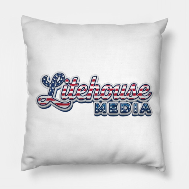 Litehouse Media USA Pillow by Litehouse Tees