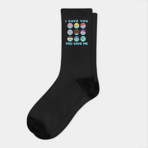 Social Distancing Stop I Save You, You save Me Socks by creative