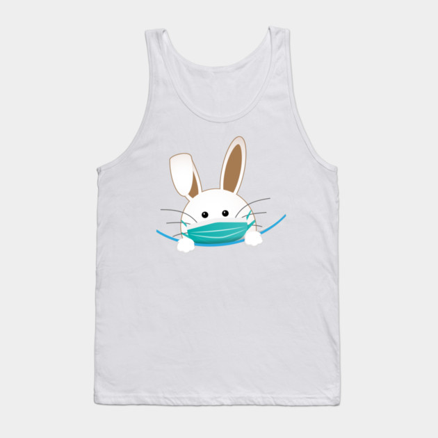 Easter Bunny Wearing a Face Mask Tank Top by creative
