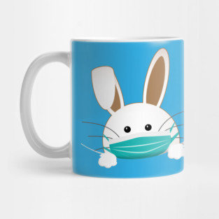 Easter Bunny Wearing a Face Mask Mug