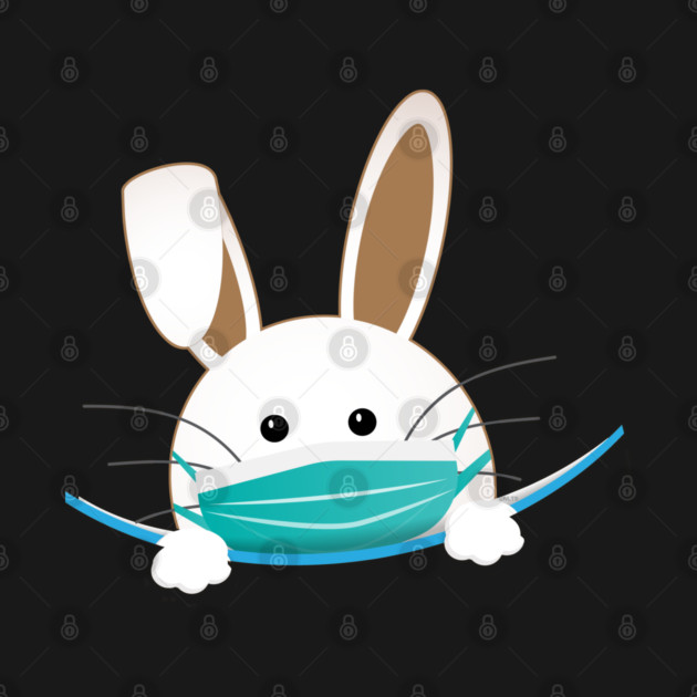 Easter Bunny Wearing a Face Mask by creative