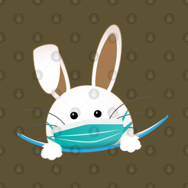 Easter Bunny Wearing a Face Mask by creative