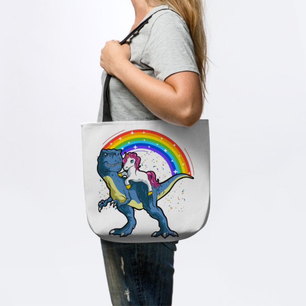 Unicorn Riding a T-Rex Dinosaur Funny by creative