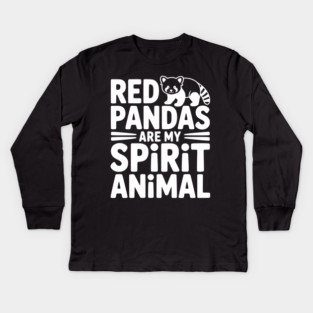 Red Pandas are My Spirit Animal Kids Long Sleeve T-Shirt