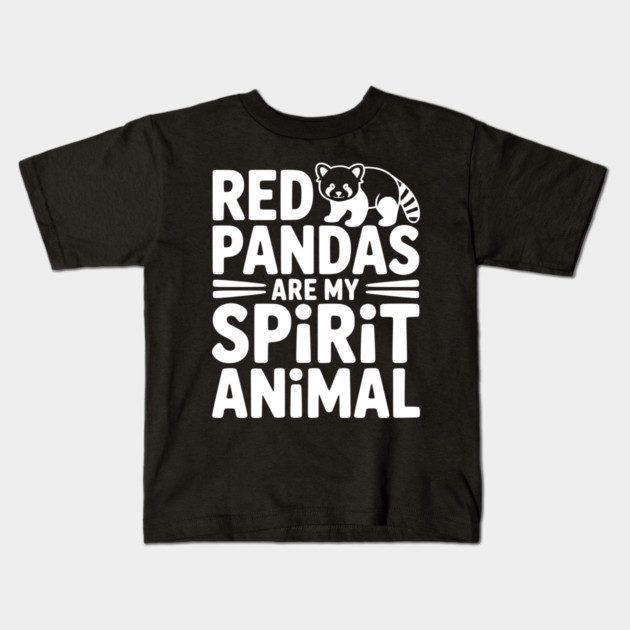 Red Pandas are My Spirit Animal Kids T-Shirt by Frank Ring