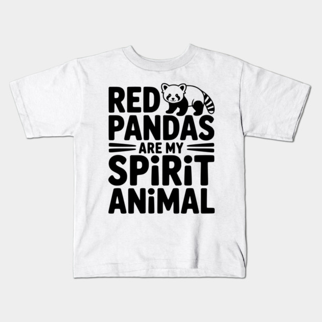Red Pandas are My Spirit Animal Kids T-Shirt by Frank Ring
