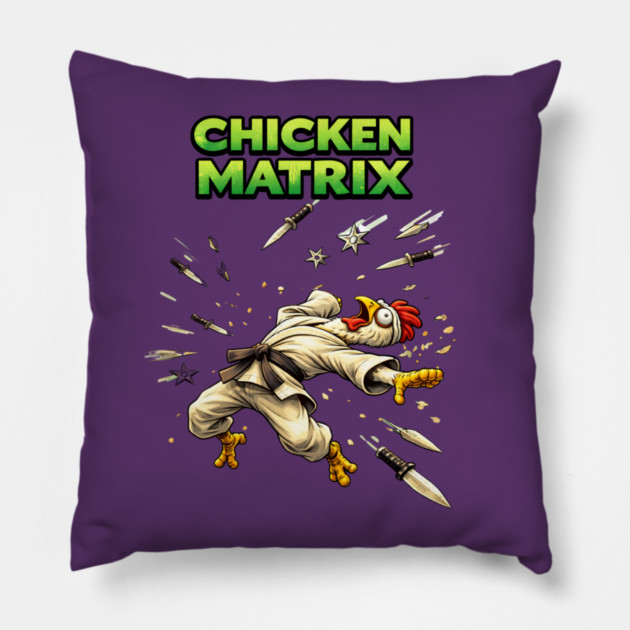 Chicken Matrix Pillow by CrazyGirl