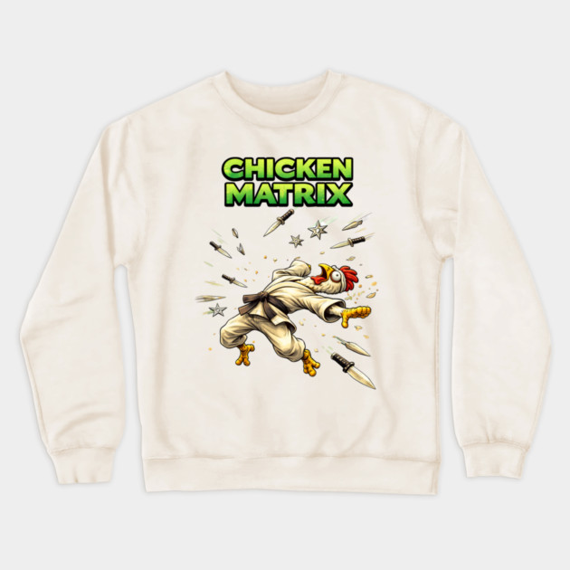 Chicken Matrix Crewneck Sweatshirt by CrazyGirl