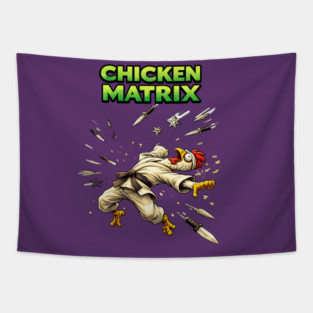 Chicken Matrix Tapestry