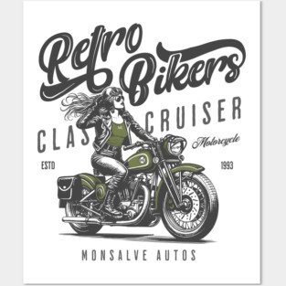 Bike Girl Posters and Art