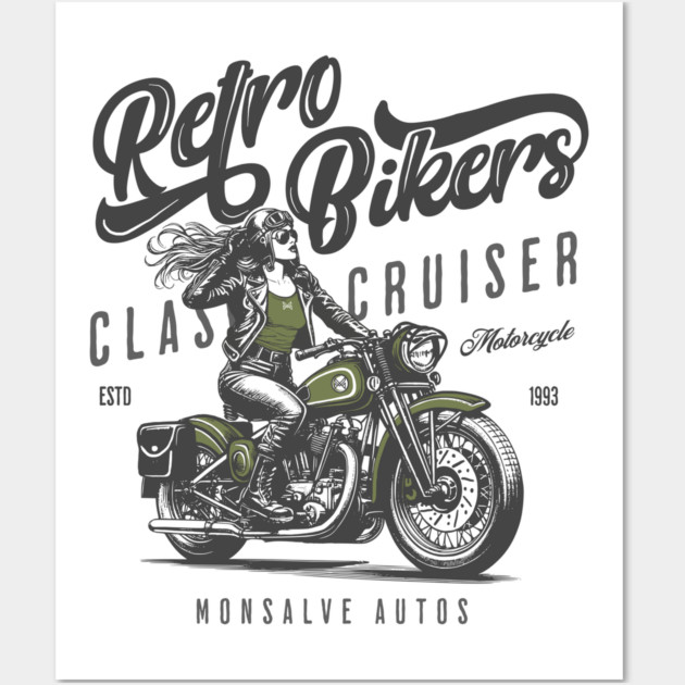 Bike Girl Wall Art by monsalveautos