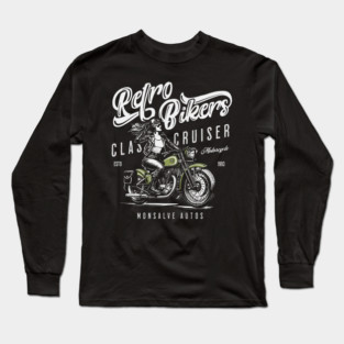 retro biker Long Sleeve T-Shirt