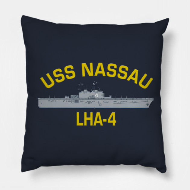 USS Nassau LHA-4 Pillow by Litehouse Tees