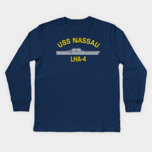 USS Nassau LHA-4 Kids Long Sleeve T-Shirt