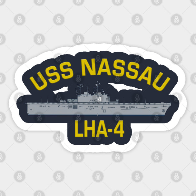 USS Nassau LHA-4 Sticker by Litehouse Tees