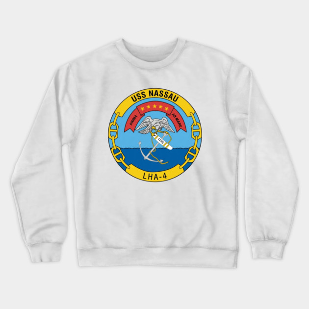USS Nassau LHA-4 Crest Crewneck Sweatshirt by Litehouse Tees