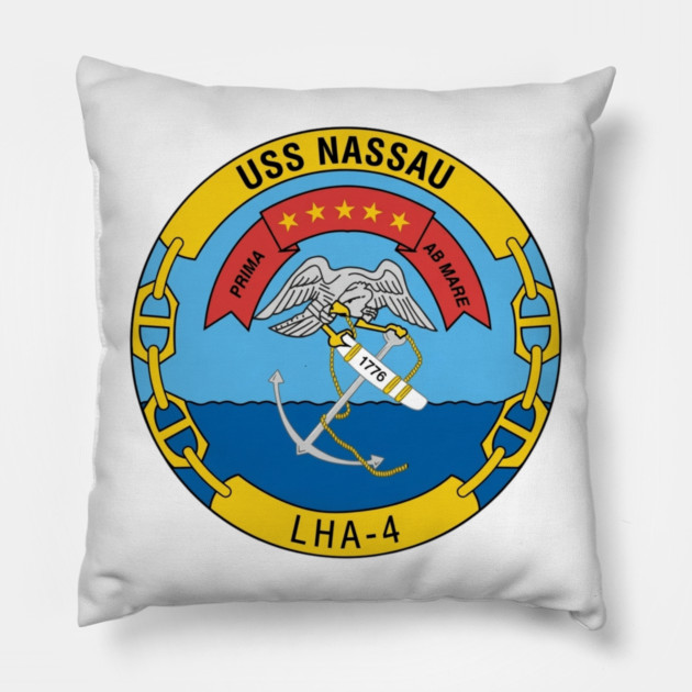 USS Nassau LHA-4 Crest Pillow by Litehouse Tees