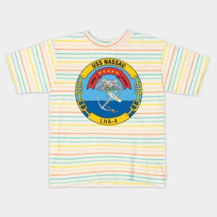 USS Nassau LHA-4 Crest Kids T-Shirt
