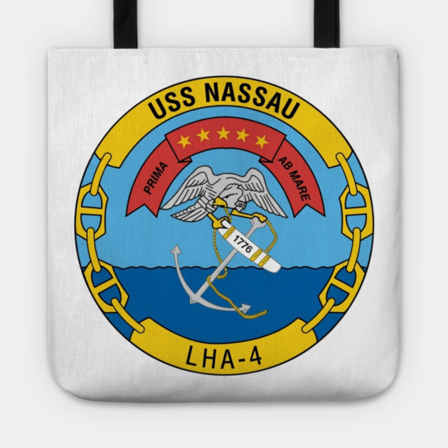 USS Nassau LHA-4 Crest Tote by Litehouse Tees