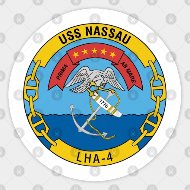 USS Nassau LHA-4 Crest Sticker by Litehouse Tees